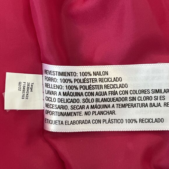 NWT A New Day Ladies Quilted Short Insulated Pink Coat Jacket w/Hood Size XXL - Picture 10 of 11